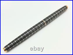 Pilot Grid Pattern Fountain Pen 18K Fine Nib Vintage 1976 Rare Japan