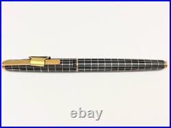 Pilot Grid Pattern Fountain Pen 18K Fine Nib Vintage 1976 Rare Japan