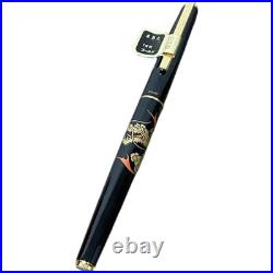 Pilot Maki-e 14K Fountain Pen Dragon F Nib Black & Gold Mint Rare 1980s