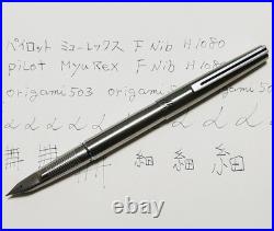 Pilot Myu Rex H1080 Stainless Steel F Nib Fountain Pen Vintage Super Rare