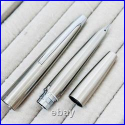 Pilot Myu Short H1176 Stainless Steel F Nib Fountain Pen Vintage Rare Japan