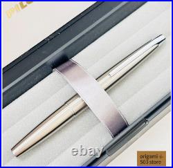 Pilot Myu Short H1176 Stainless Steel F Nib Fountain Pen Vintage Rare Japan