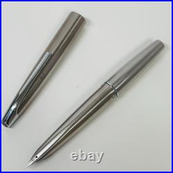 Pilot Myu Short H374 Stainless Steel F Nib Fountain Pen Vintage 1974 Rare