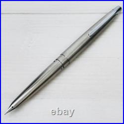 Pilot Myu Short H375 Stainless Steel F Nib Fountain Pen Vintage Rare Japan