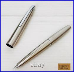 Pilot Myu Short H375 Stainless Steel F Nib Fountain Pen Vintage Rare Japan