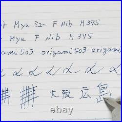 Pilot Myu Short H375 Stainless Steel F Nib Fountain Pen Vintage Rare Japan
