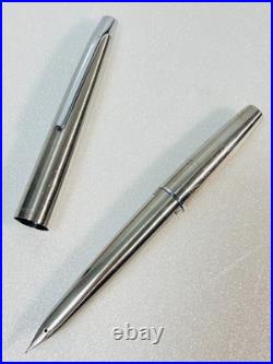 Pilot Myu Short Stainless Steel F Nib Fountain Pen H471 As-Is Vintage Rare