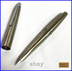 Pilot Myu Short Stainless Steel F Nib Fountain Pen H871 Vintage Rare Japan