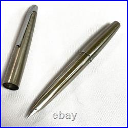 Pilot Myu Short Stainless Steel F Nib Fountain Pen H871 Vintage Rare Japan