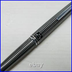 Pilot Myu Stripe Short Stainless Steel Fountain Pen F Nib Vintage Rare Japan