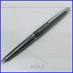 Pilot Myu Stripe Short Stainless Steel Fountain Pen F Nib Vintage Rare Japan