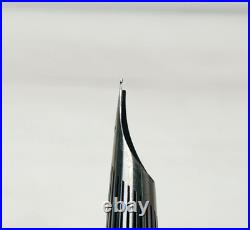 Pilot Myu Stripe Short Stainless Steel Fountain Pen F Nib Vintage Rare Japan