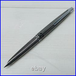 Pilot Myu Stripe Short Stainless Steel Fountain Pen F Nib Vintage Rare Japan
