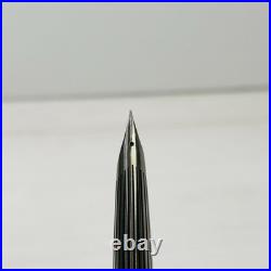 Pilot Myu Stripe Short Stainless Steel Fountain Pen F Nib Vintage Rare Japan