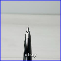 Pilot Myu Stripe Short Stainless Steel Fountain Pen F Nib Vintage Rare Japan