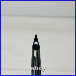 Pilot Myu Stripe Short Stainless Steel Fountain Pen F Nib Vintage Rare Japan