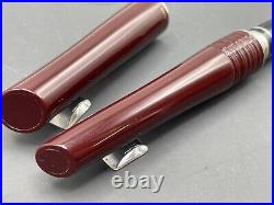 Pilot Namiki Japan Bamboo Dark Red Edition Fountain Pen 14k Medium Nib RARE