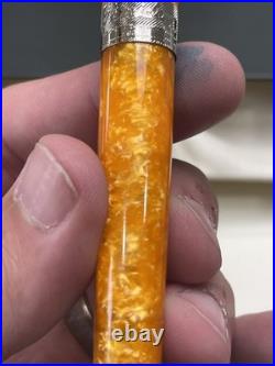 Pineider Avatar Saffron Yellow Fountain Pen 1st Gen 2018 Fine Nib withBox RARE
