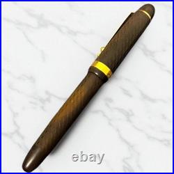 Platinum 70th Anniversary Ebonite 14K Fountain Pen Checkered M Nib Rare