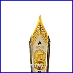 Platinum 70th Anniversary Ebonite 14K Fountain Pen Checkered M Nib Rare