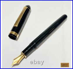 Platinum Century #3776 Black Fountain Pen 14K Medium M Nib Rare Japan