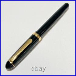 Platinum Century #3776 Black Fountain Pen 14K Medium M Nib Rare Japan