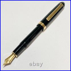 Platinum Century #3776 Black Fountain Pen 14K Medium M Nib Rare Japan