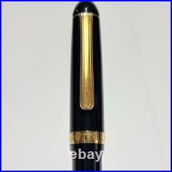 Platinum Century #3776 Black Fountain Pen 14K Medium M Nib Rare Japan