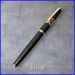 Platinum Fountain Pen 14K Fine Nib Rare Unused Black Retro Office