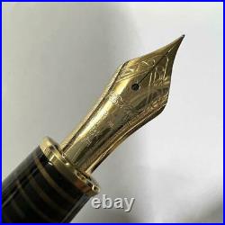 Platinum Fountain Pen #3776 Century Maki-e Black Nib Gold 18K Fine Rare Japan