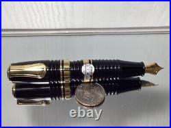 Platinum Glamour Fountain Pen Medium Nib Black Rare 1980s Unused
