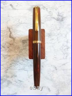 Platinum Marble Ebonite Fountain Pen 14K Gold Nib JIS Rare Used