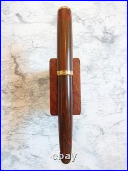Platinum Marble Ebonite Fountain Pen 14K Gold Nib JIS Rare Used