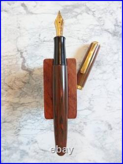 Platinum Marble Ebonite Fountain Pen 14K Gold Nib JIS Rare Used