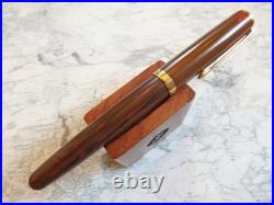Platinum Marble Ebonite Fountain Pen 14K Gold Nib JIS Rare Used