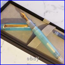 Platinum × NBC #3776 Century Peppermint Tea 14K Fountain Pen F Nib Rare