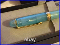 Platinum × NBC #3776 Century Peppermint Tea 14K Fountain Pen F Nib Rare