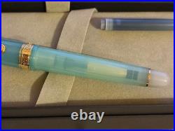 Platinum × NBC #3776 Century Peppermint Tea 14K Fountain Pen F Nib Rare