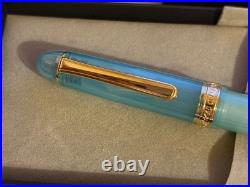 Platinum × NBC #3776 Century Peppermint Tea 14K Fountain Pen F Nib Rare