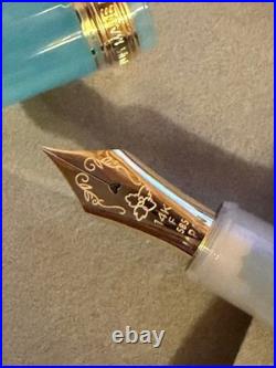 Platinum × NBC #3776 Century Peppermint Tea 14K Fountain Pen F Nib Rare