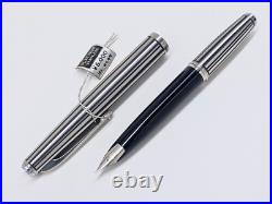 Platinum Stainless Short Fountain Pen 18K WG M Nib Vintage 1970s Rare Japan