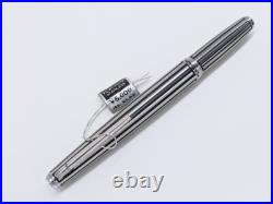 Platinum Stainless Short Fountain Pen 18K WG M Nib Vintage 1970s Rare Japan