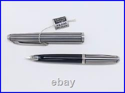 Platinum Stainless Short Fountain Pen 18K WG M Nib Vintage 1970s Rare Japan