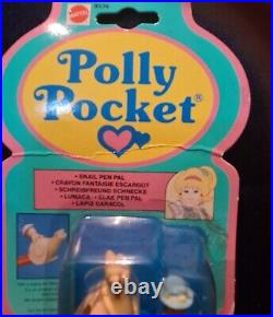 Polly Pocket Pen Pals Rare Yellow Snail & Lulu Doll Vintage