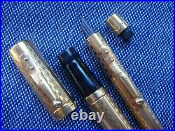 RAREWaterman France Gothic Royal Plated 18K nib 42 1/2 Safety Pen +MP SET