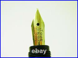 RARE 1930´s OMEGA Super Nova 18K. R. Overlay Safety Fountain Pen Flexy M Nib