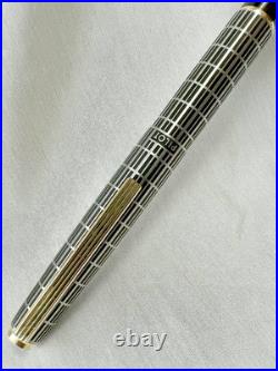 RARE 1978 PILOT Vintage Fountain Pen 18K Gold Nib-Fine Check Pattern H278