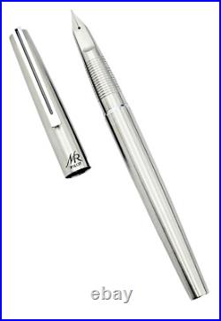 RARE 1979 PILOT Murex MR Fountain Pen Stainless & Black Fine Nib Works Great