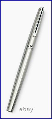 RARE 1979 PILOT Murex MR Fountain Pen Stainless & Black Fine Nib Works Great
