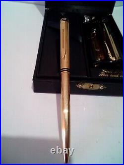 RARE! 1991 Gold Plated Gillette Sensor and Waterman Pen PRESTIGE Collection SET